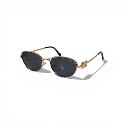 Miu Miu Oval Metal Sunglasses – Gold Frame Edition ✨🕶️
