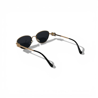 Miu Miu Oval Metal Sunglasses – Gold Frame Edition ✨🕶️