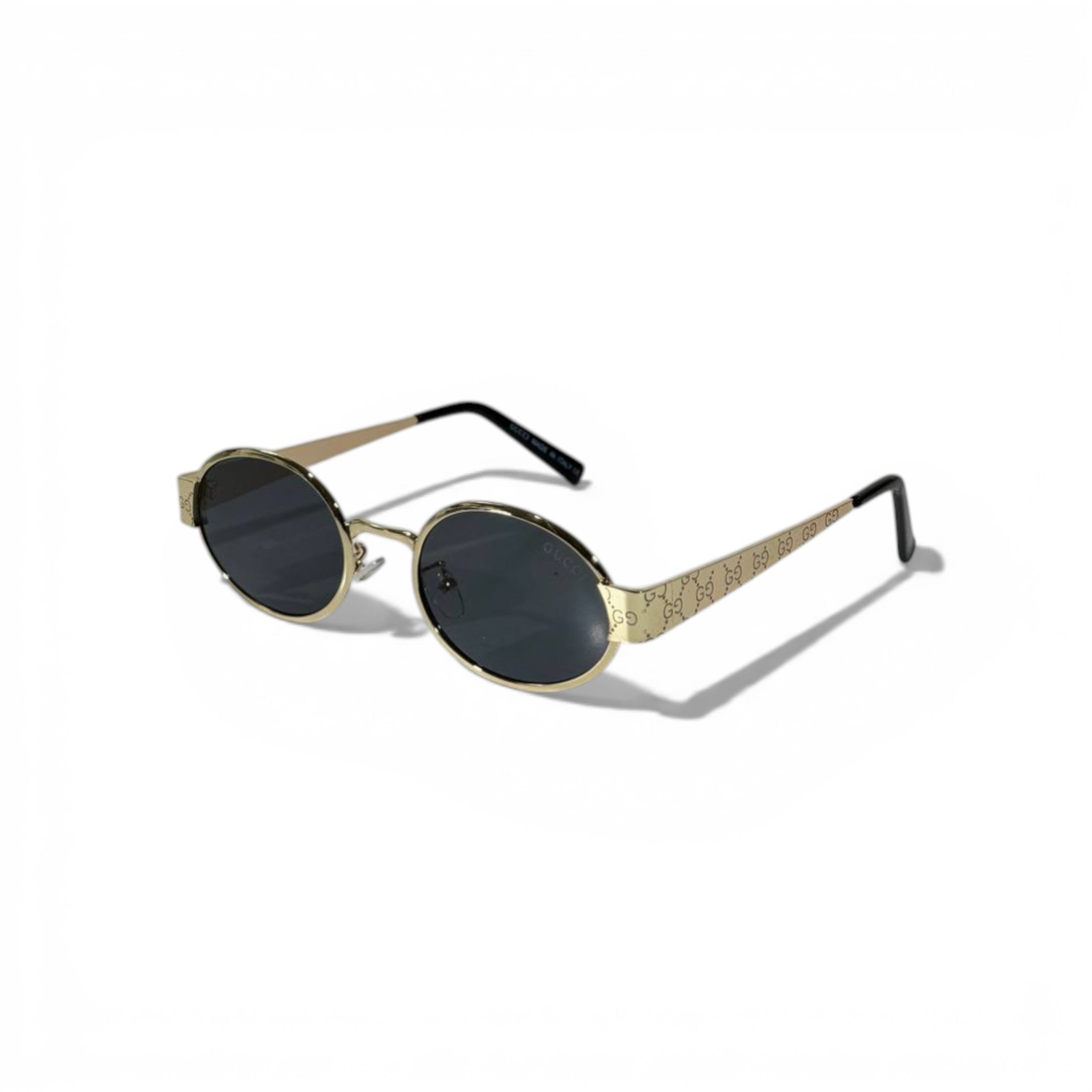 Gucci Round Metal Sunglasses – Gold Monogram Edition ✨🕶️