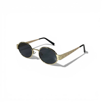 Gucci Round Metal Sunglasses – Gold Monogram Edition ✨🕶️