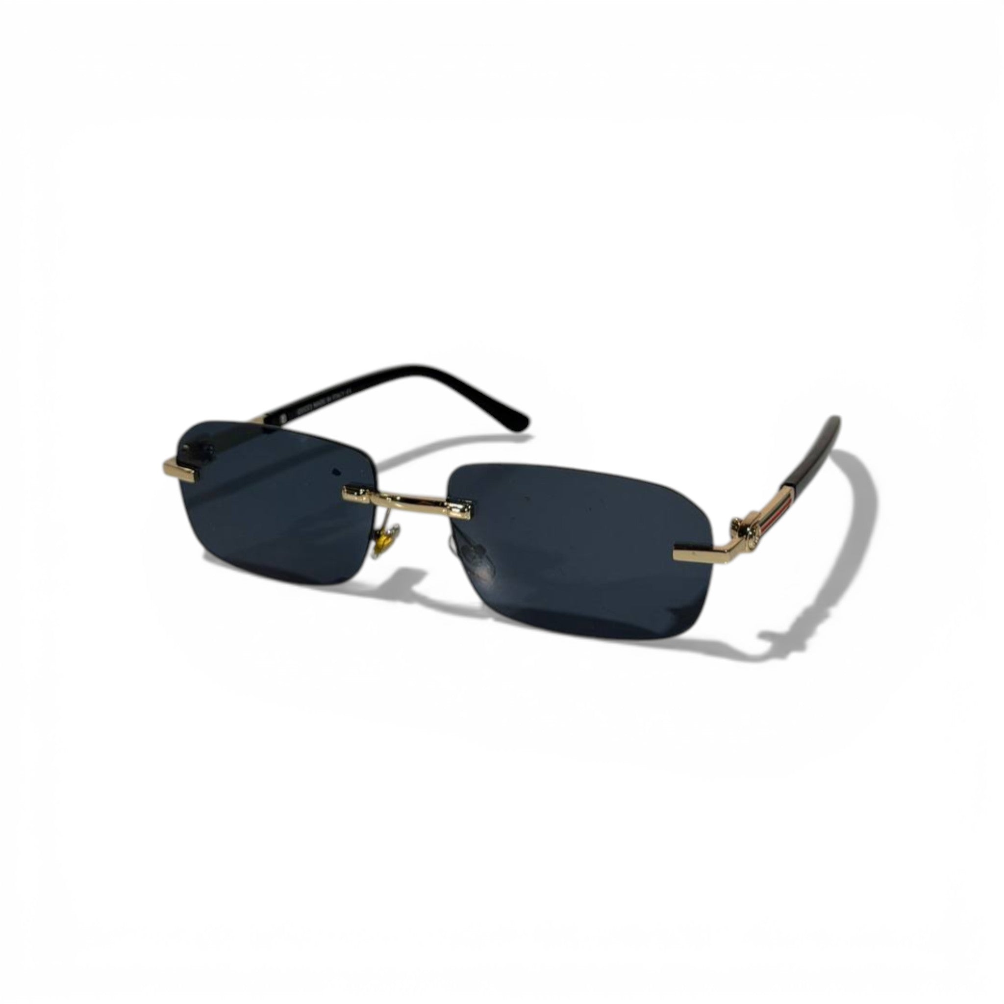 Gucci Rimless Rectangular Sunglasses – Gold Minimal Edition ✨🕶️