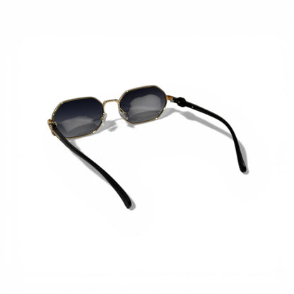 Chanel Geometric Metal Sunglasses – Gold & Black Edition ✨🕶️