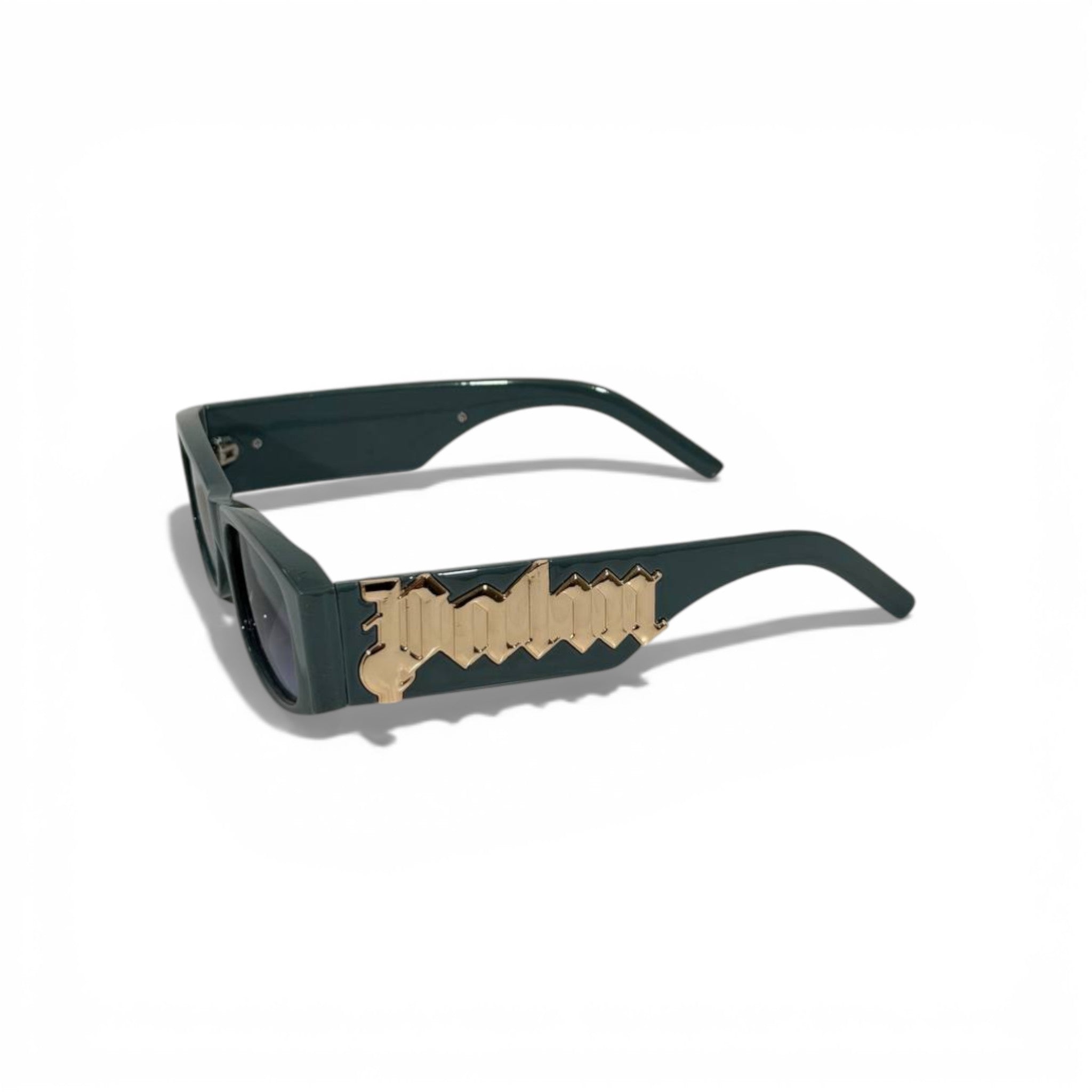 Palm Angels Bold Rectangular Sunglasses – Green Logo Edition 💚✨
