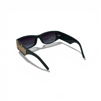 Palm Angels Bold Rectangular Sunglasses – Green Logo Edition 💚✨