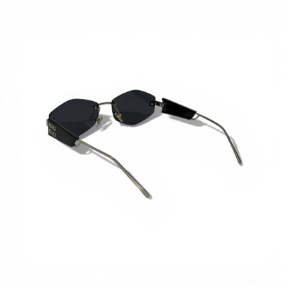 Miu Miu Rimless Geometric Sunglasses – Black Modern Edge Edition 🖤🕶️
