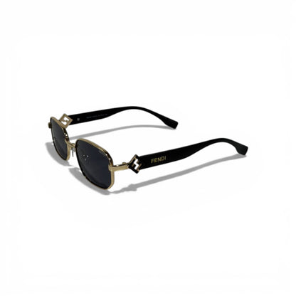 Fendi Rectangular Metal Sunglasses – Gold & Black Edition 🖤✨