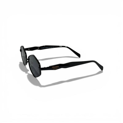 Prada Geometric Metal Sunglasses – Black Edition 🖤✨