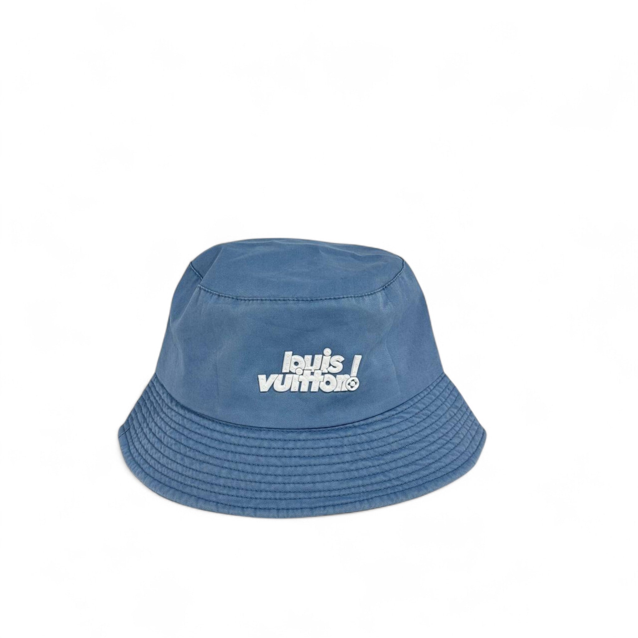 💙 Louis Vuitton Blue Logo Bucket Hat – Unisex Streetwear Luxury