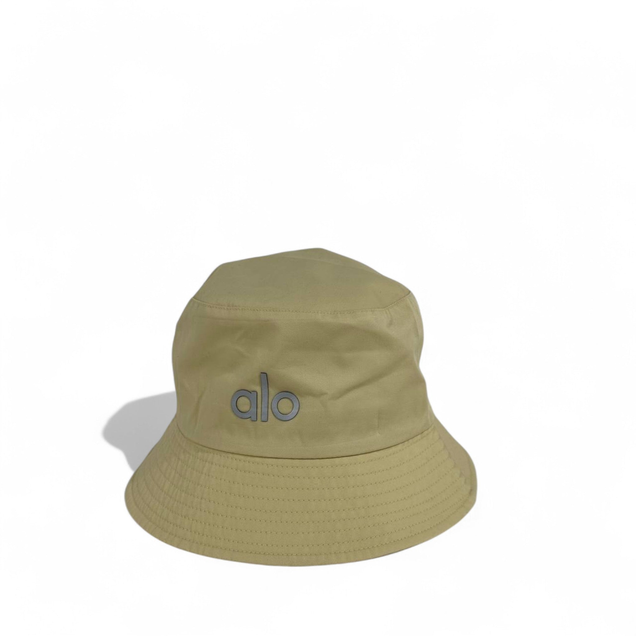 🫒 Alo Olive Green Logo Bucket Hat – Minimalist Unisex Streetwear
