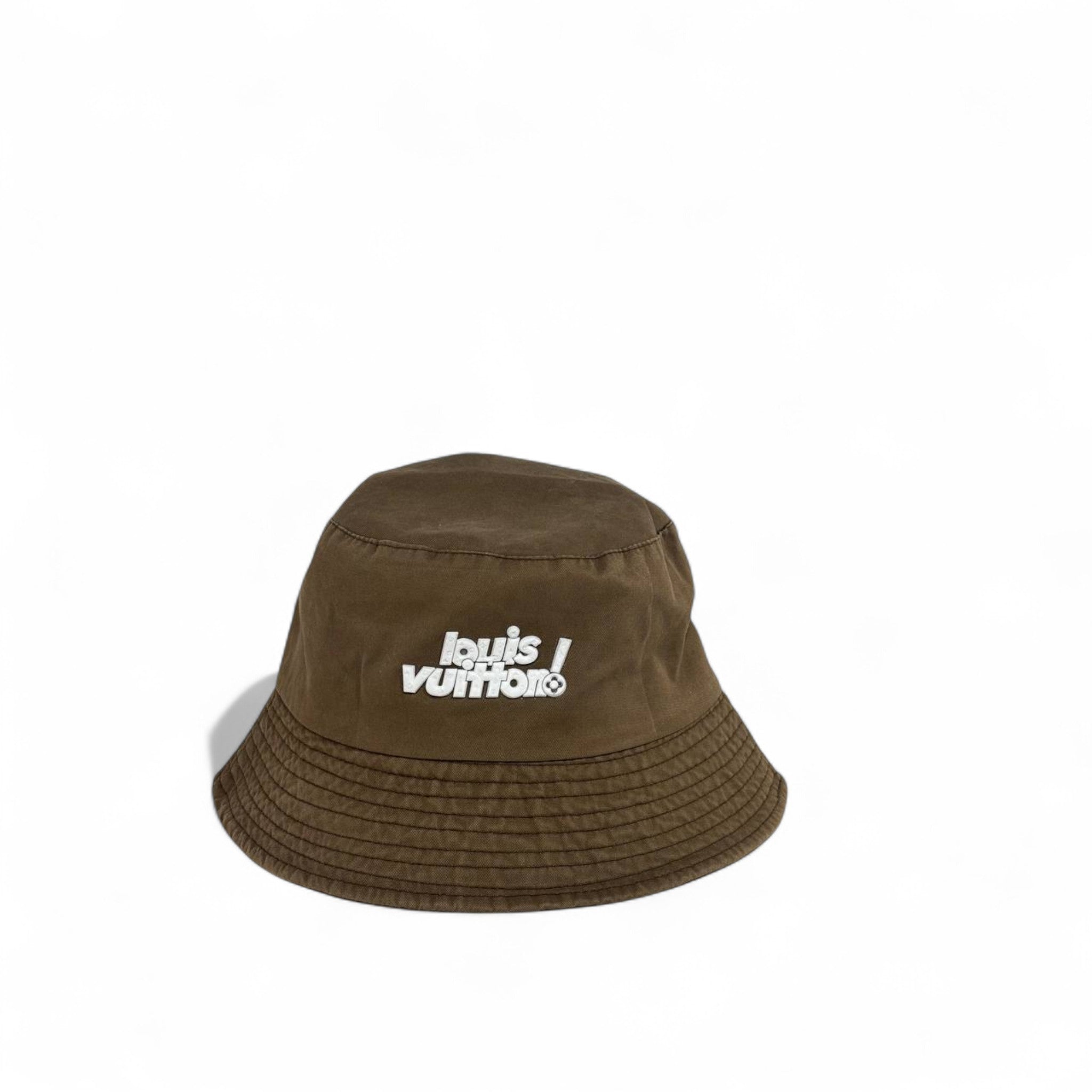 🤎 Louis Vuitton Brown Logo Bucket Hat – Luxury Unisex Streetwear