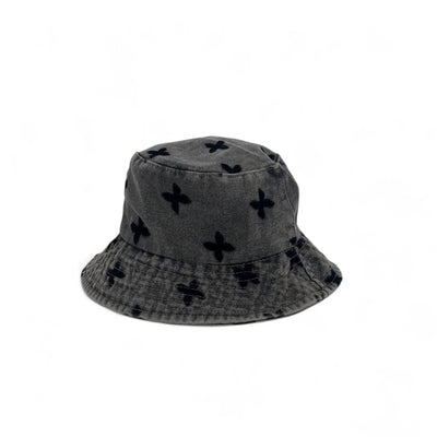 Chrome Hearts Grey Cross Patch Bucket Hat – Luxury Streetwear