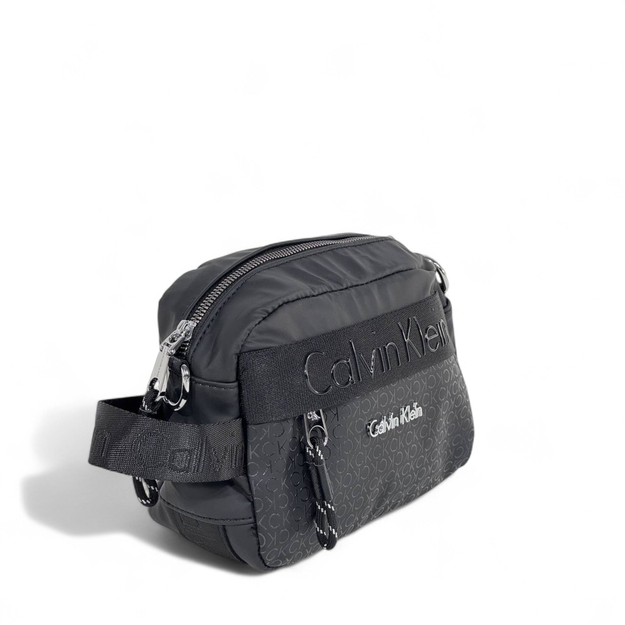🖤 Calvin Klein Black Monogram Crossbody Bag – Unisex Minimalist Style