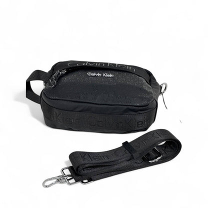 🖤 Calvin Klein Black Monogram Crossbody Bag – Unisex Minimalist Style