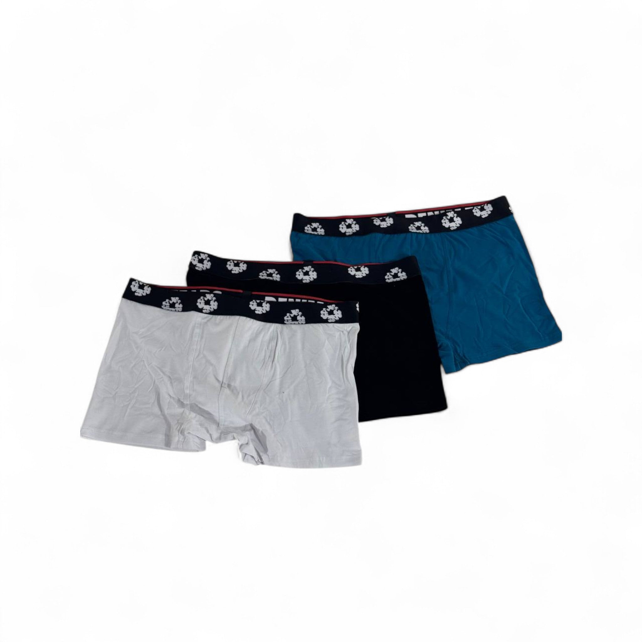 Denim Tears Men’s Boxer Briefs – 3-Pack Premium Cotton Comfort 🖤🤍💙