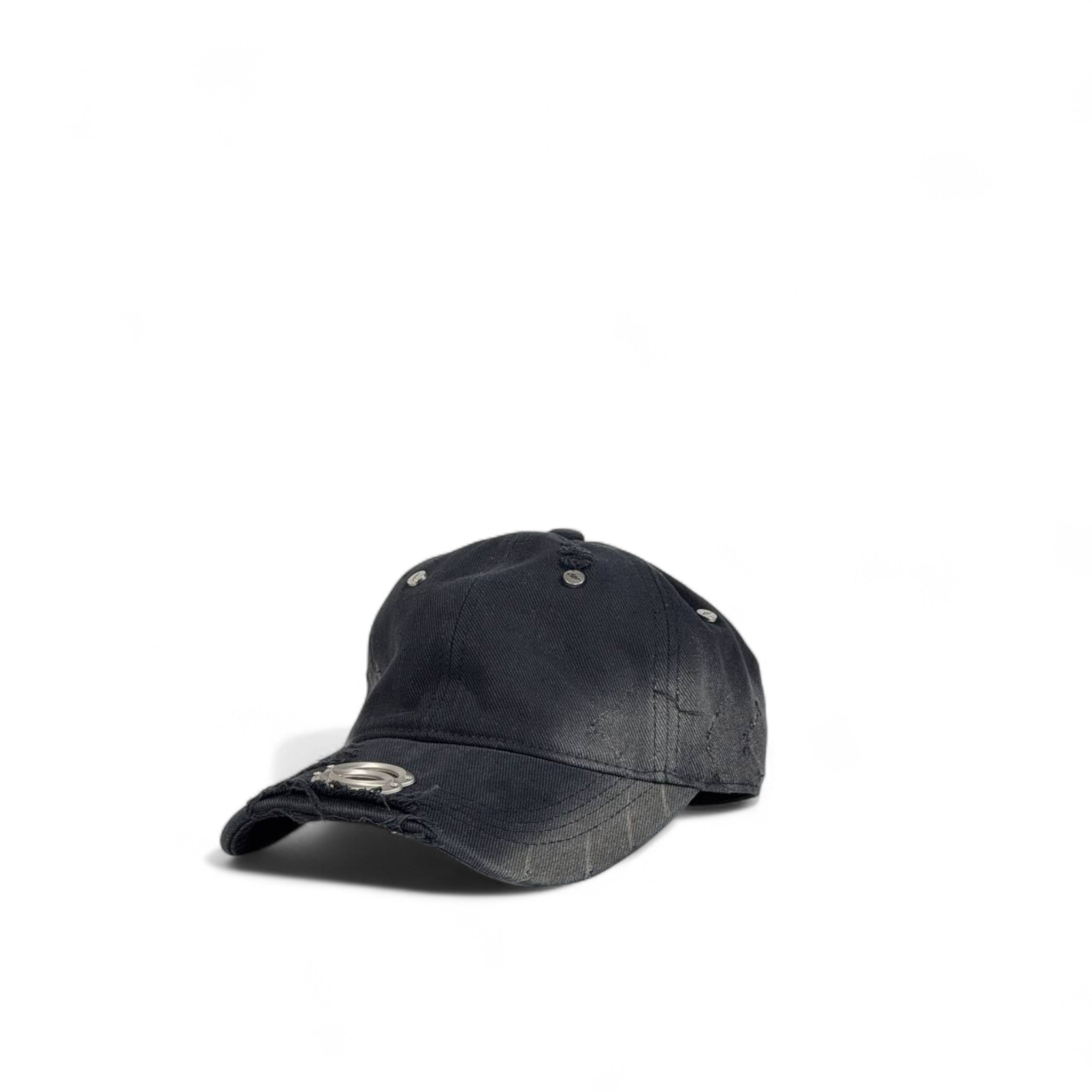 Balenciaga Style Black Distressed Baseball Cap 🖤 | Luxury Urban Fashion