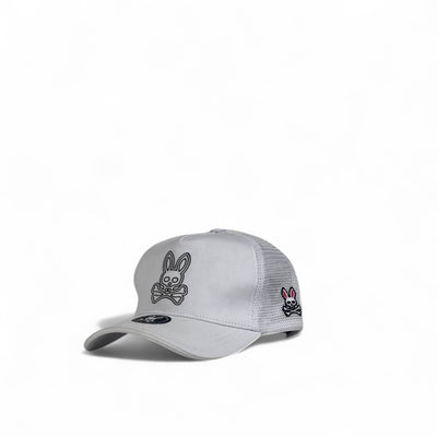 Psycho Bunny Style Grey Mesh Trucker Cap – Luxury Streetwear