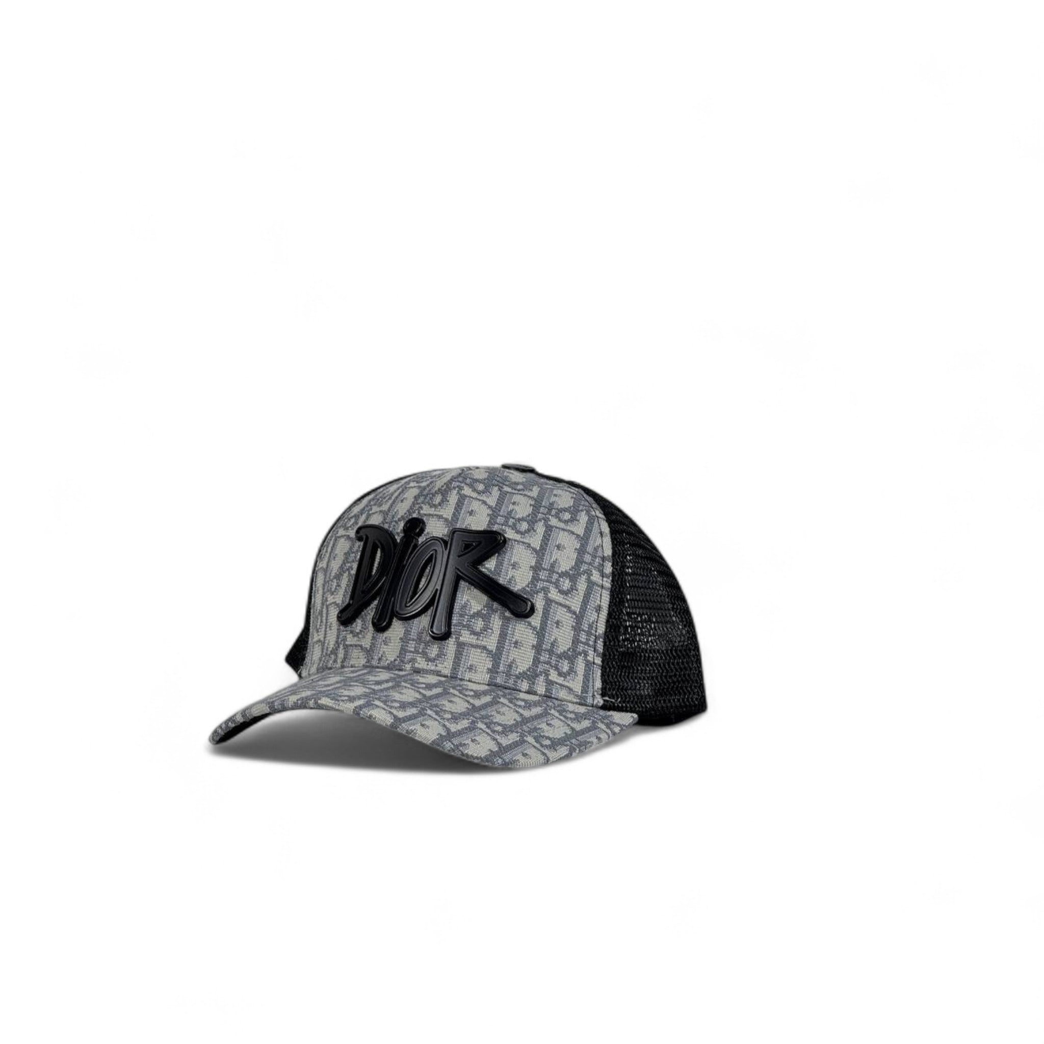 Dior Style Grey Monogram Mesh Trucker Cap 🖤 | Luxury Streetwear