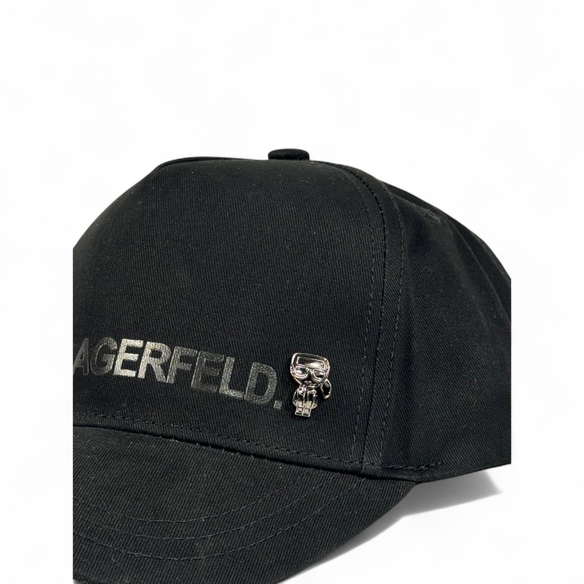 Karl Lagerfeld Style Black Logo Baseball Cap 🖤 | Luxury Streetwear