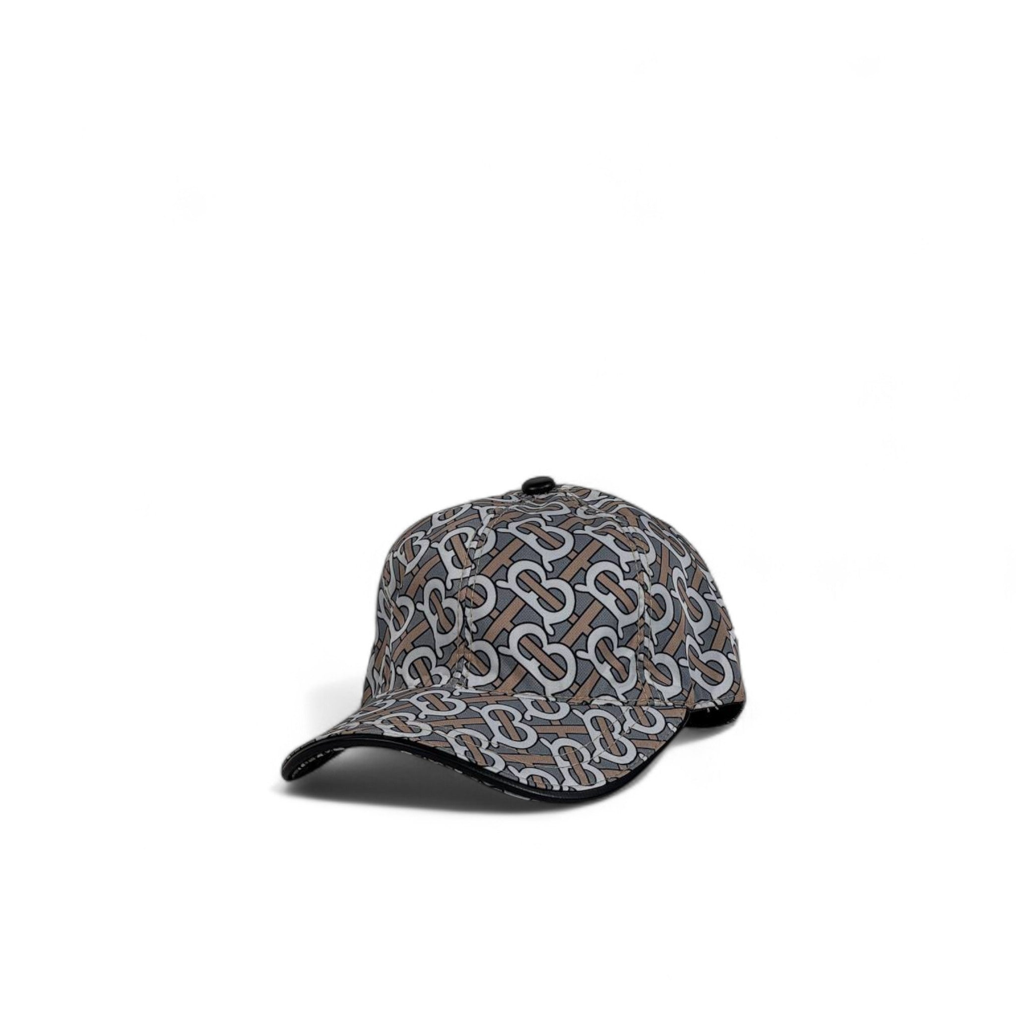 Burberry Style Grey Monogram Baseball Cap ⚪ | TB All-Over Print