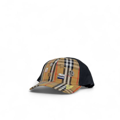 Burberry Vintage Check Patchwork Style Cap 🟤 | Designer Plaid Baseball Hat