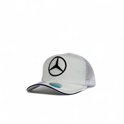 Mercedes-Benz Logo Trucker Cap – White Mesh Snapback Hat