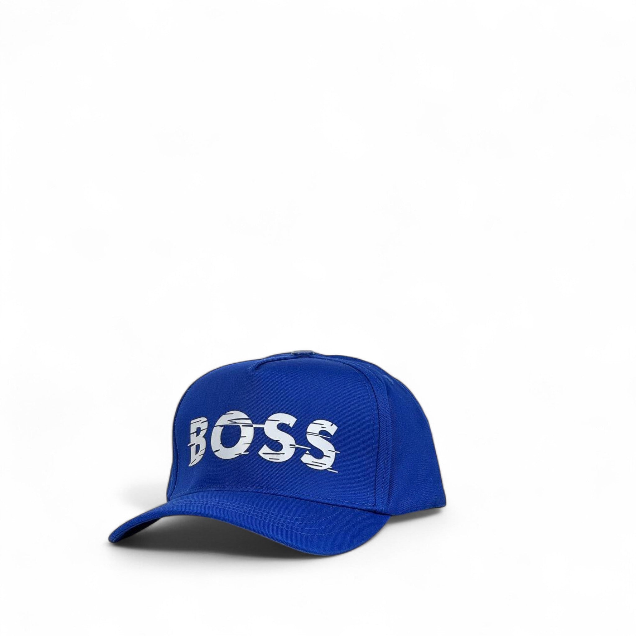 BOSS Blue Logo Cap 🔵 | Distressed-Print Designer Hat