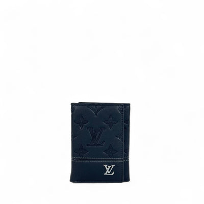 Louis Vuitton Black Monogram Compact Wallet – Silver LV Accent, Luxury Everyday Carry