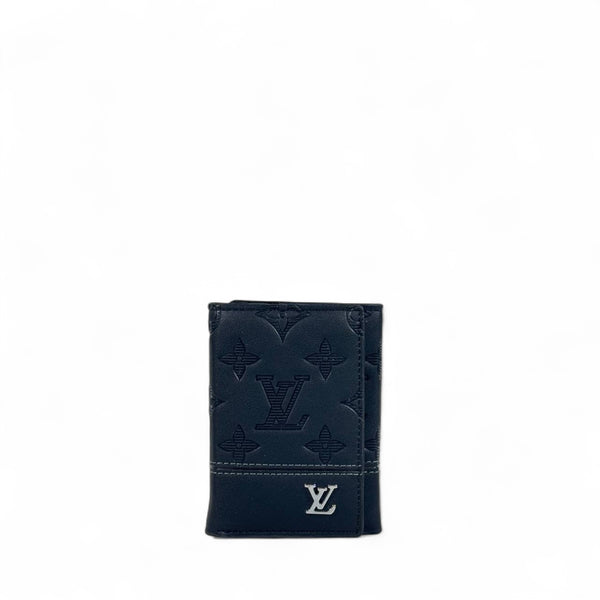Louis Vuitton Black Monogram Compact Wallet – Silver LV Accent, Luxury Everyday Carry