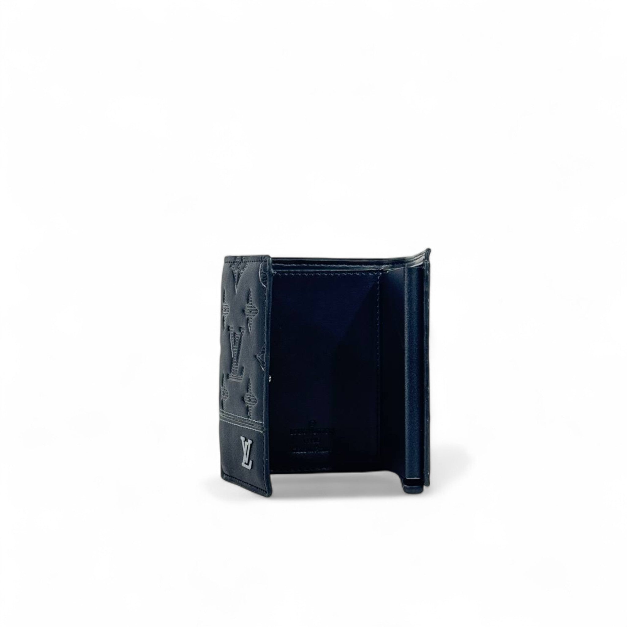 🖤 Louis Vuitton Black Monogram Compact Wallet – Silver LV Accent | Luxury Everyday Carry