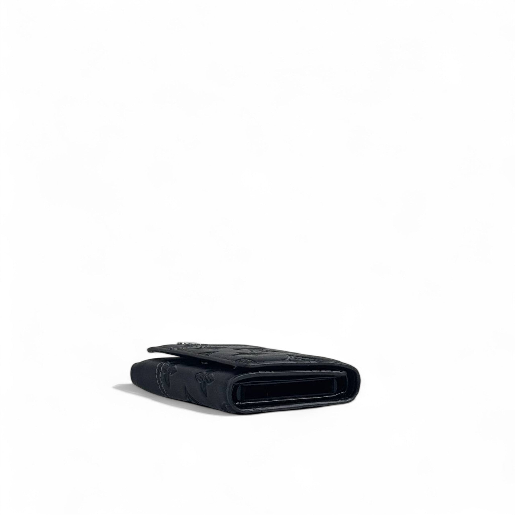 🖤 Louis Vuitton Black Monogram Compact Wallet – Silver LV Accent | Luxury Everyday Carry