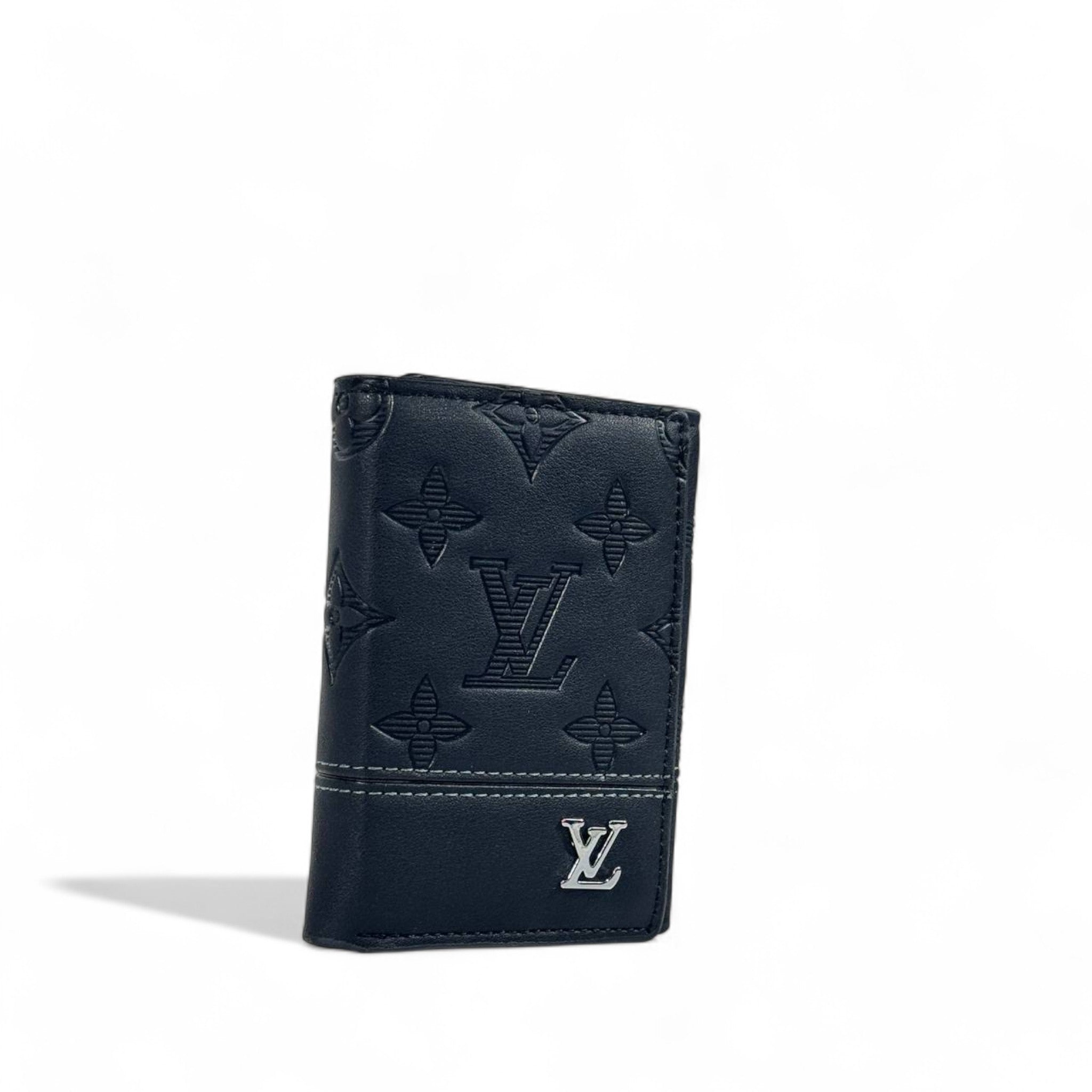 🖤 Louis Vuitton Black Monogram Compact Wallet – Silver LV Accent | Luxury Everyday Carry