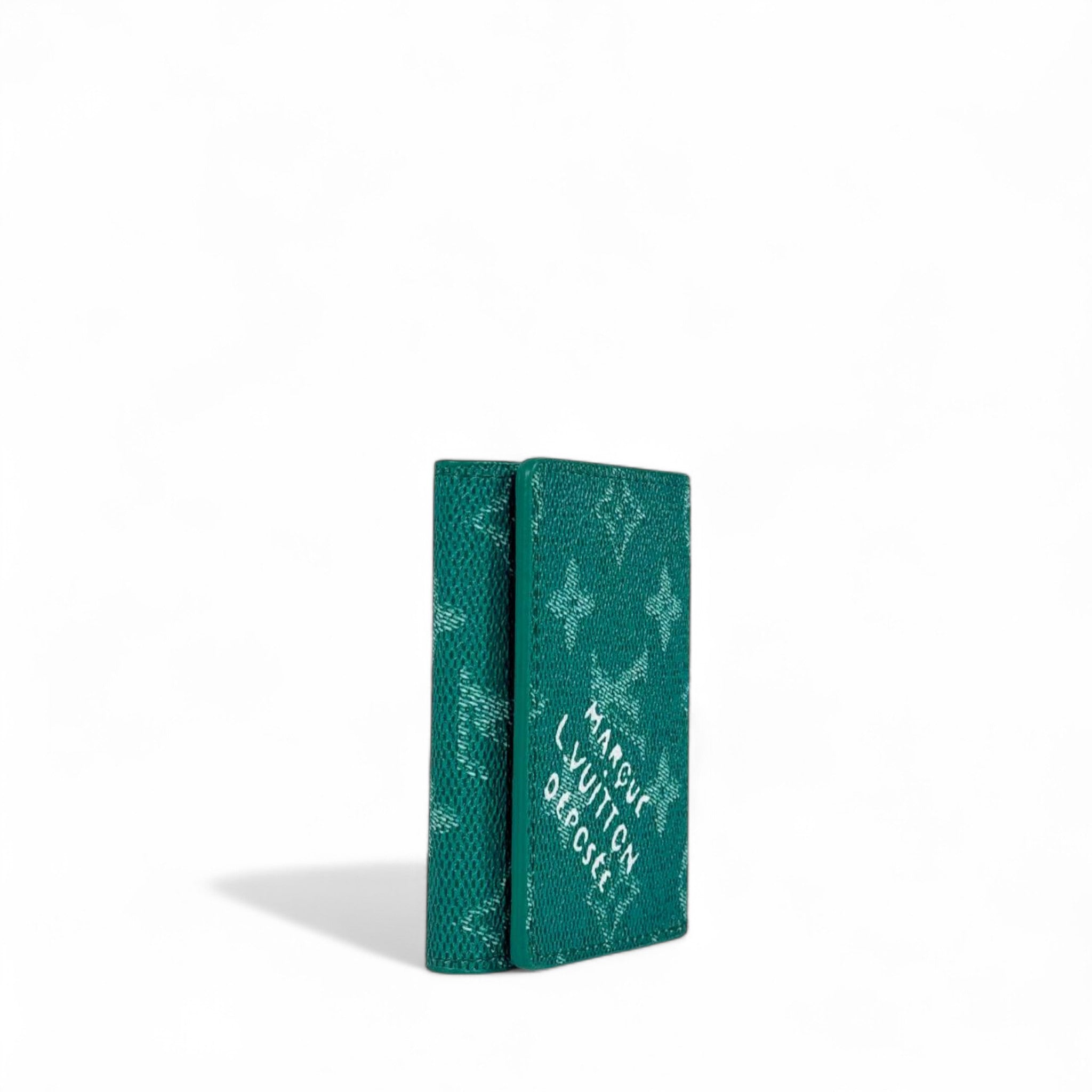 💚 Louis Vuitton Green Monogram Canvas Card Holder – Limited Edition Luxury