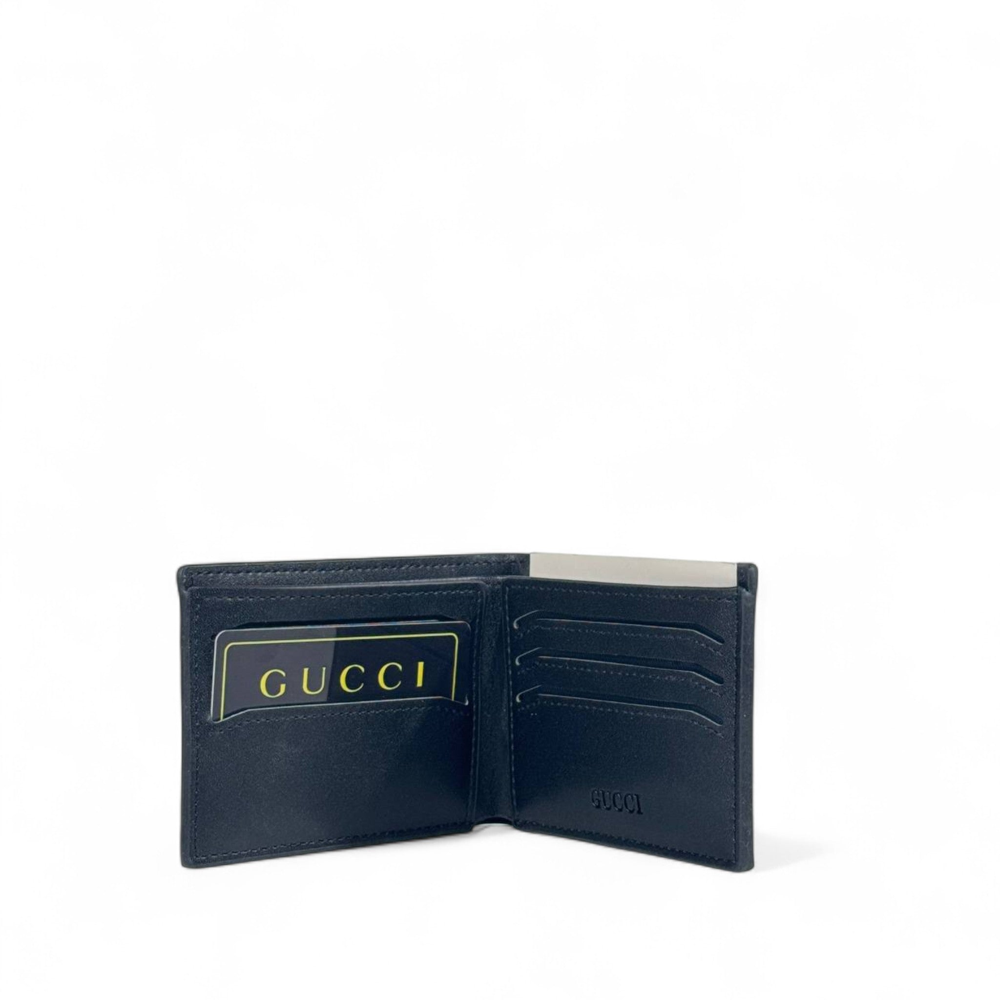 🖤 Gucci Checkered Canvas Bifold Wallet – Luxury Plaid Design
