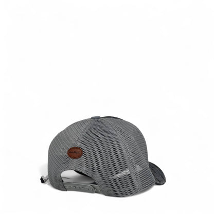 🖤 Salvatore Ferragamo Grey Mesh Trucker Cap with Iconic Gancini Logo – Unisex