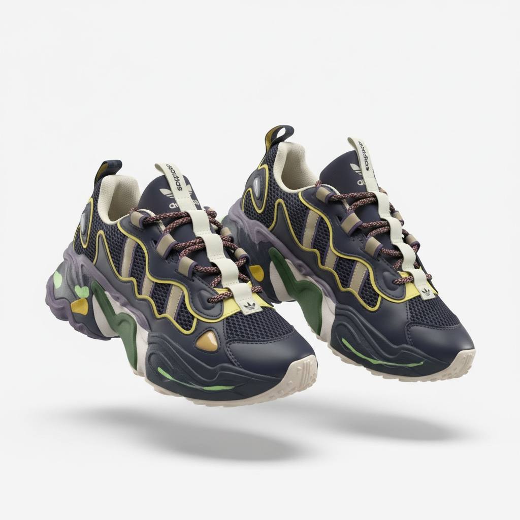 Adidas Ozweego Navy Green Chunky Sneakers 👟💚💙 | Bold Retro Street Energy 🔥⚡