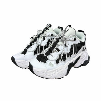 Adidas Chunky Black & White Sneakers 👟🖤 | Bold Everyday Street Style
