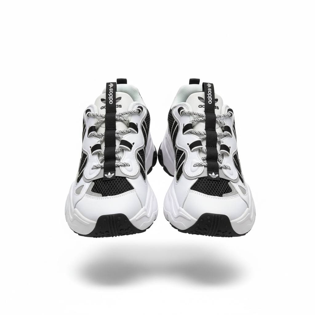 Adidas Chunky Black & White Sneakers 👟🖤 | Bold Everyday Street Style