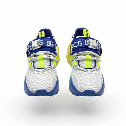 Dolce & Gabbana White Neon Gradient Sneakers 🤍💛💙 | Bold Luxury Street Vibes 👟🔥
