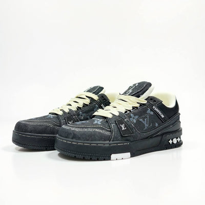 Louis Vuitton Black Denim Monogram Sneakers 🖤✨ | Luxury Street Icon 👟🔥