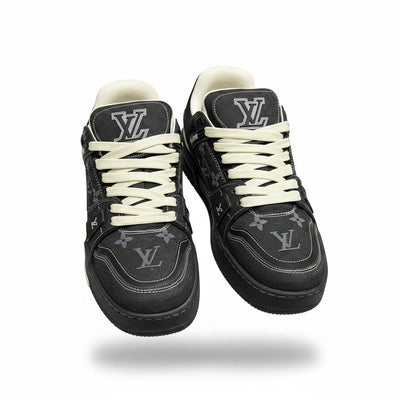Louis Vuitton Black Denim Monogram Sneakers 🖤✨ | Luxury Street Icon 👟🔥
