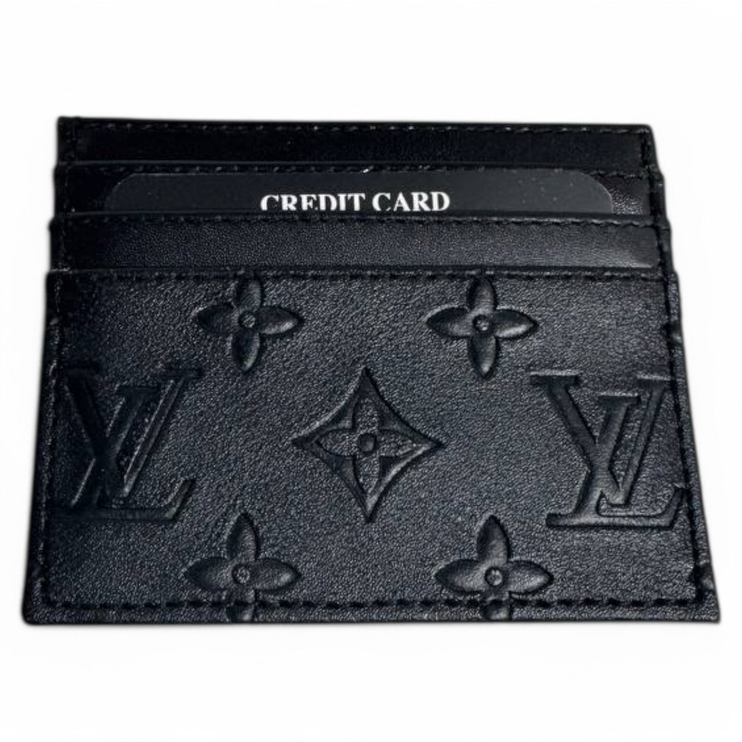 Louis Vuitton Black Monogram Embossed Leather Cardholder