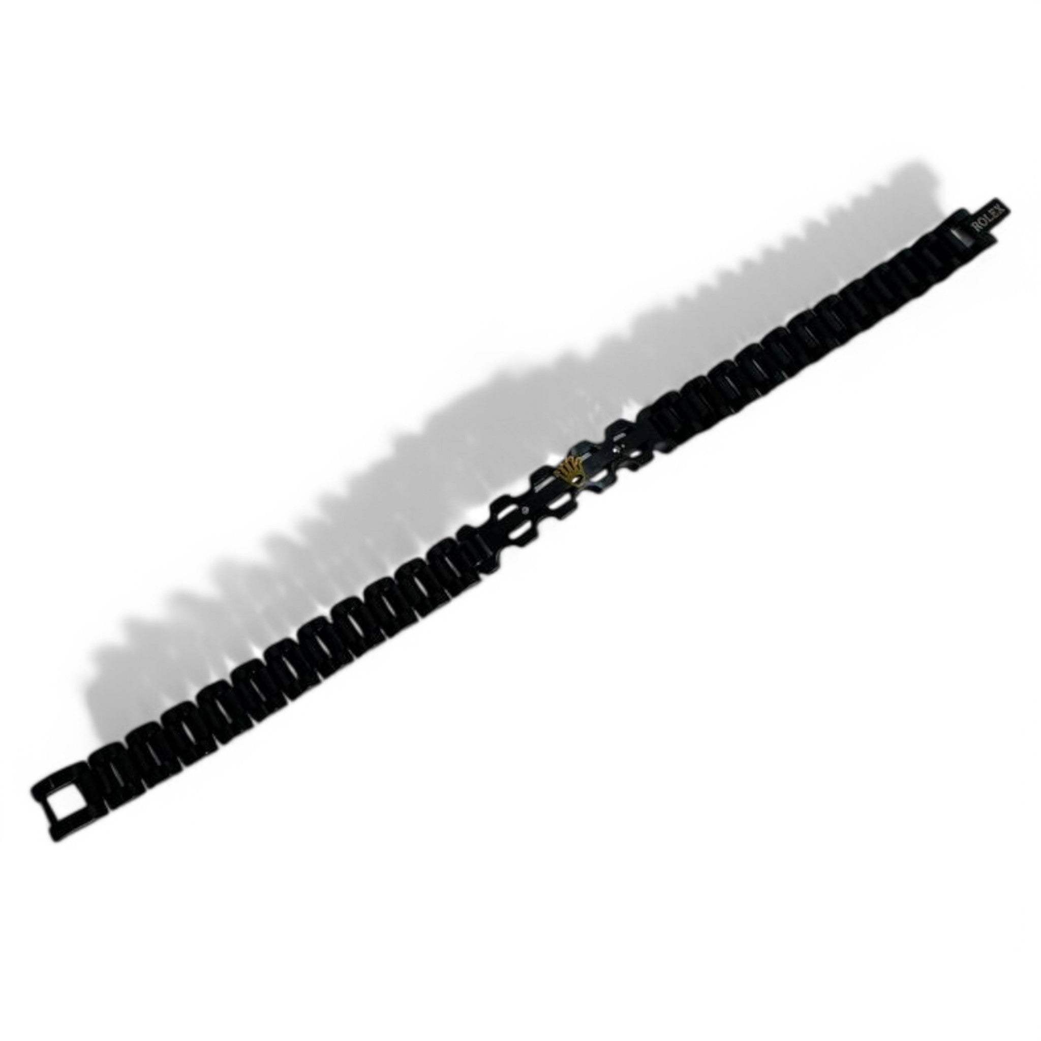 Rolex-Inspired Black Stainless Steel Bracelet