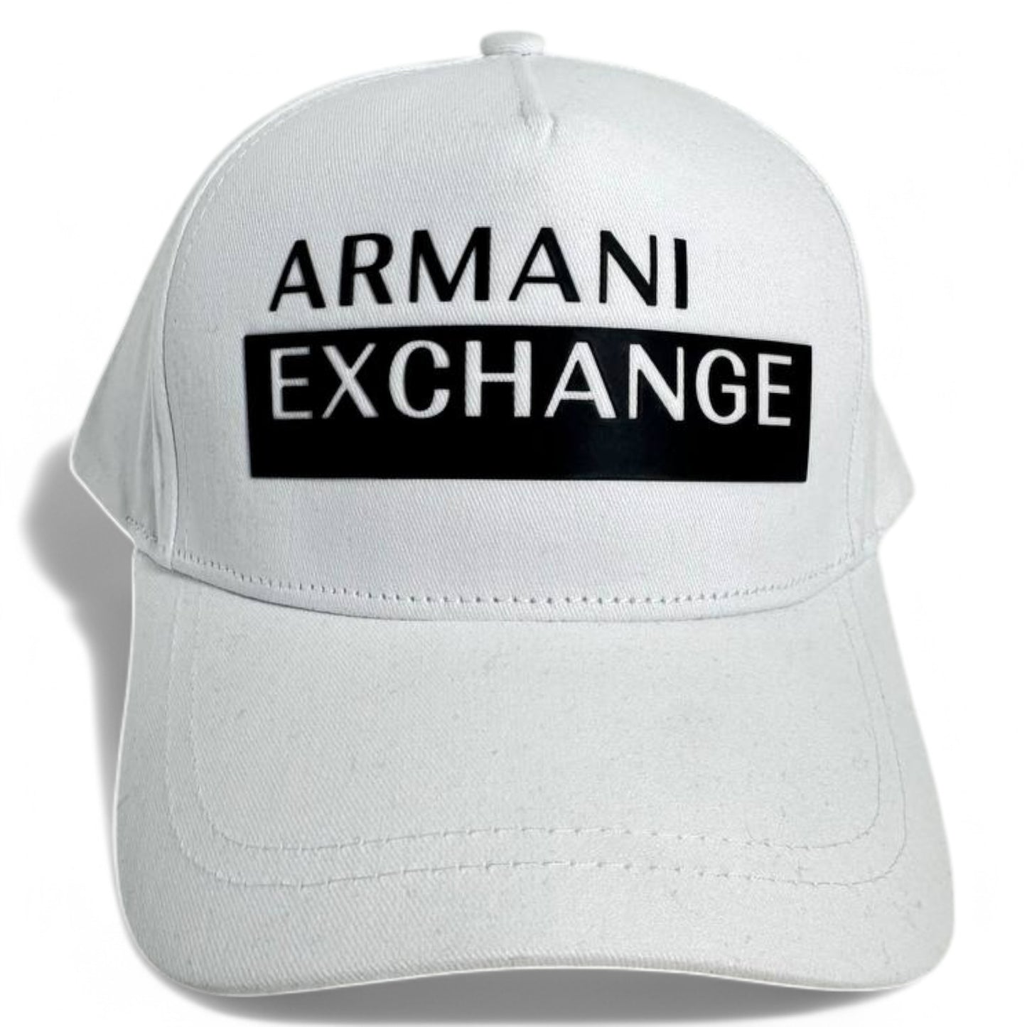 Armani Exchange-Inspired White Cap