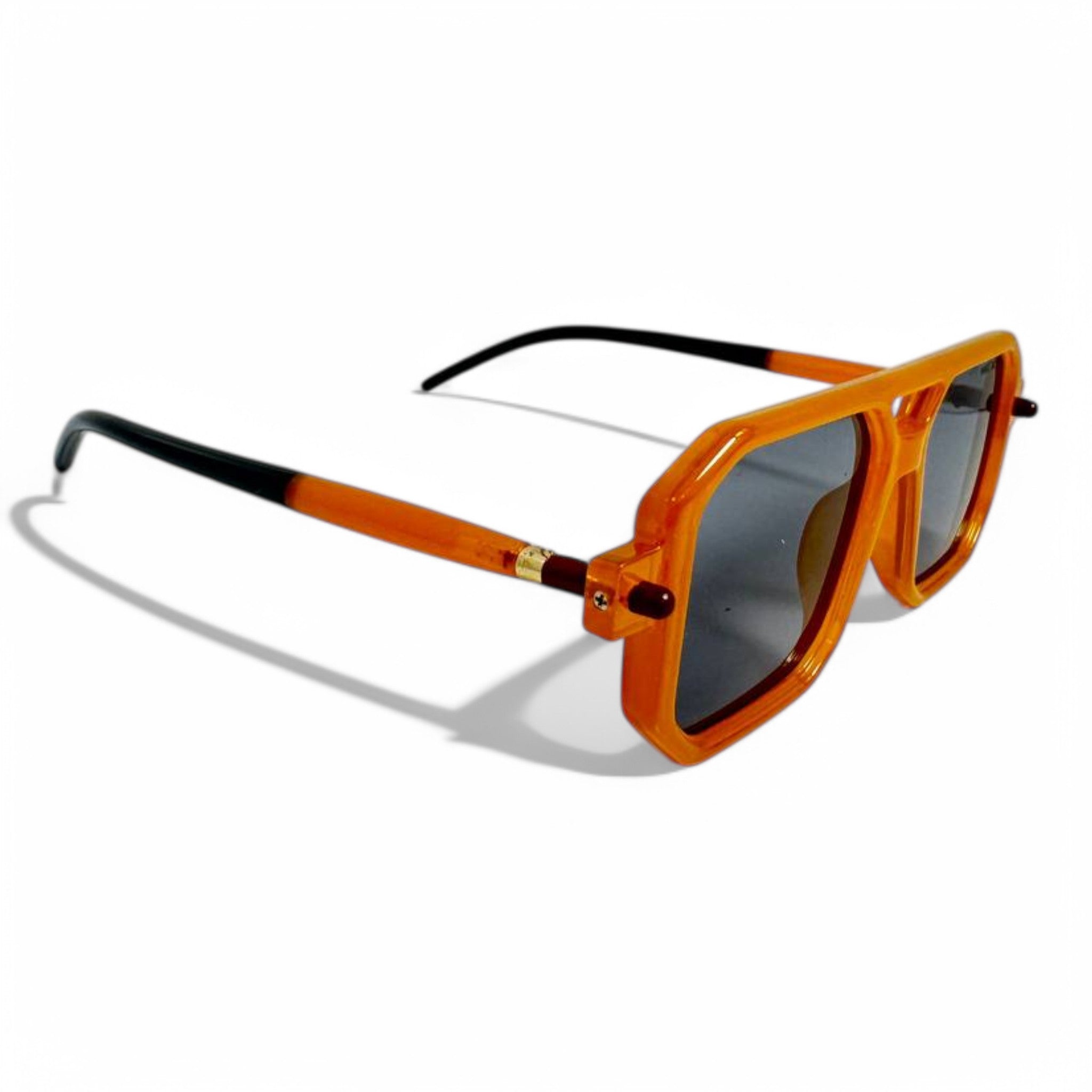 Marc Jacobs Geometric Sunglasses – Amber Frame with Dark Lenses