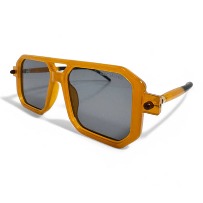 Marc Jacobs Geometric Sunglasses – Amber Frame with Dark Lenses