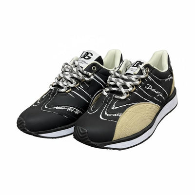 Dolce & Gabbana Black Graphic Sneakers 🖤✍️🔥 | Luxury Artistic Streetwear 👟✨