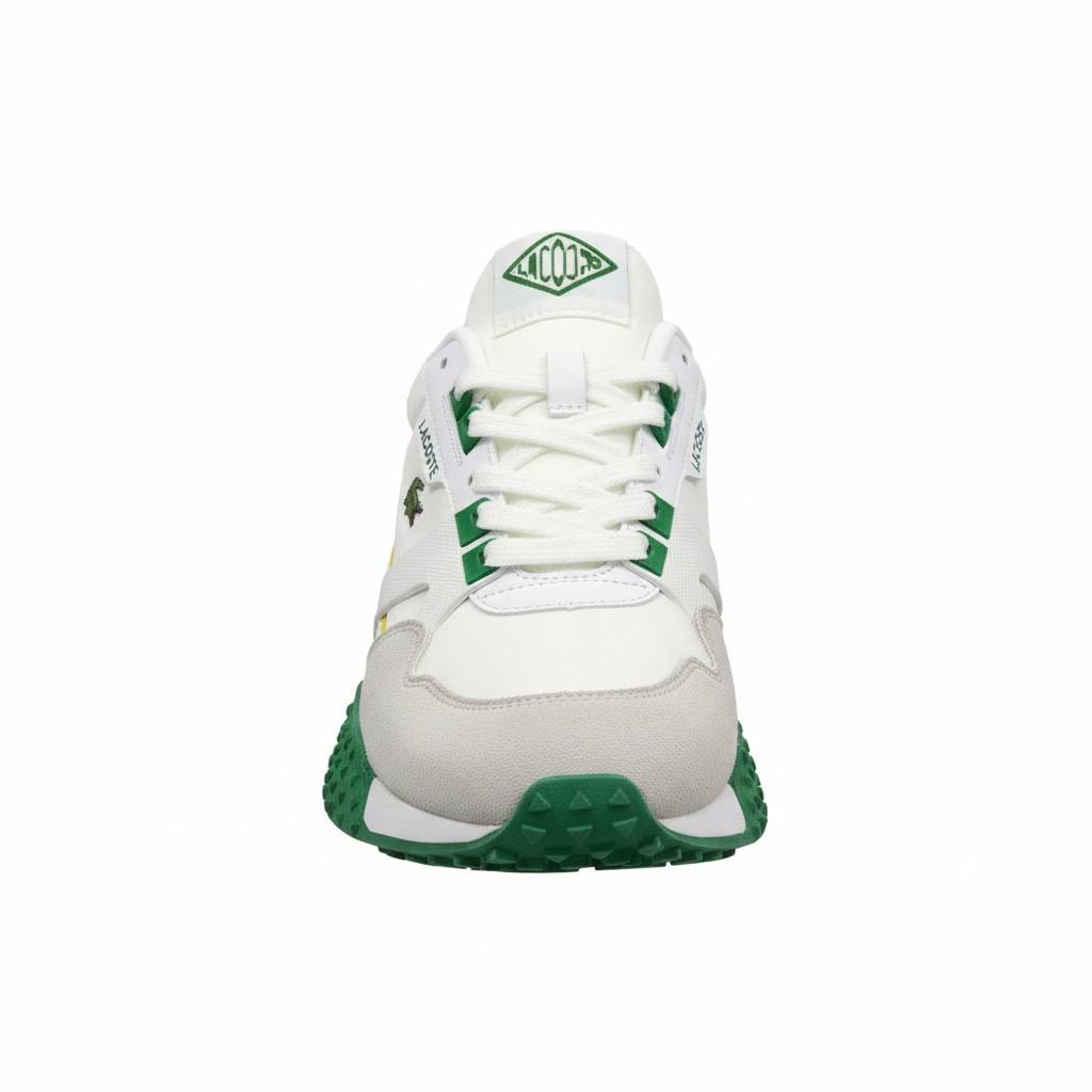 Lacoste White & Green Sneakers 🤍💚🐊 | Clean Sporty Elegance 👟✨