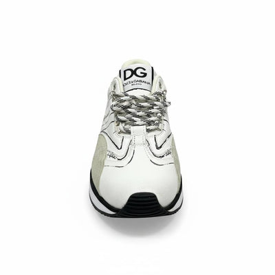 Dolce & Gabbana White Graphic Sneakers 🤍✍️🔥 | Luxury Statement Runner 👟✨