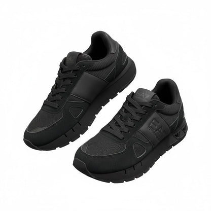 EA7 Emporio Armani All-Black Sneakers 🖤👟 | Stealth Sport Luxury 🔥⚡