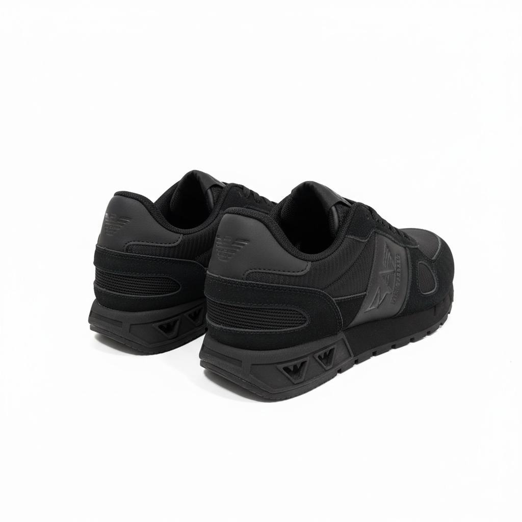 EA7 Emporio Armani All-Black Sneakers 🖤👟 | Stealth Sport Luxury 🔥⚡